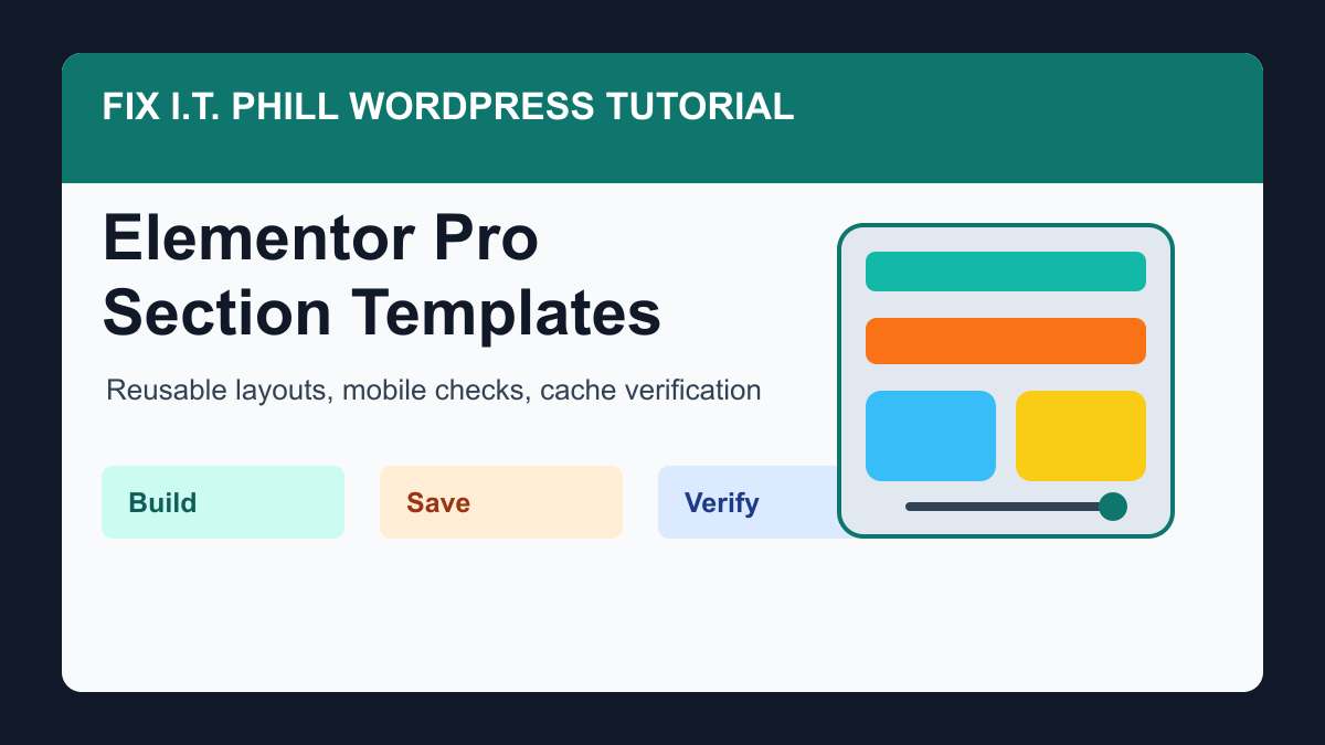 Elementor Section Templates in 2026: Reusable Layout Checklist