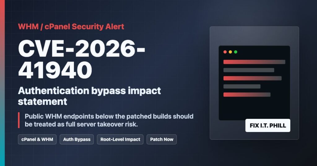 CVE-2026-41940 cPanel and WHM authentication bypass security impact statement