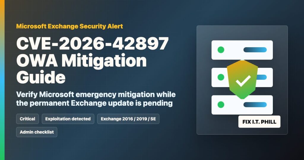 Microsoft Exchange CVE-2026-42897 OWA mitigation guide for on-prem Exchange administrators