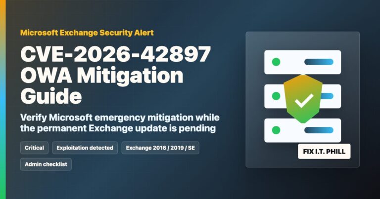 Microsoft Exchange CVE-2026-42897 OWA mitigation guide for on-prem Exchange administrators