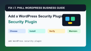 How to Add a WordPress Security Plugin tutorial for WordPress business plugin setup, backups, verification, and maintenance