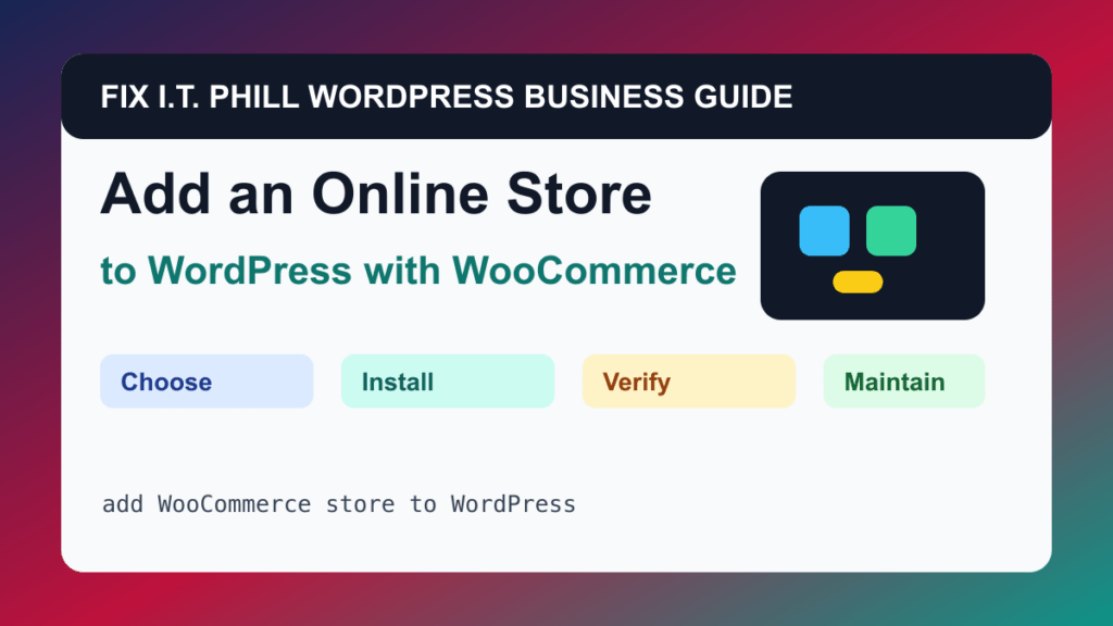 How to Add an Online Store to WordPress with WooCommerce tutorial for WordPress business plugin setup, backups, verification, and maintenance