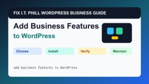 How to Add Business Features to WordPress: Complete Plugin Setup Guide tutorial for WordPress business plugin setup, backups, verification, and maintenance