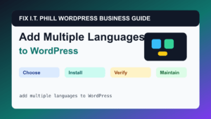 How to Add Multiple Languages to WordPress tutorial for WordPress business plugin setup, backups, verification, and maintenance