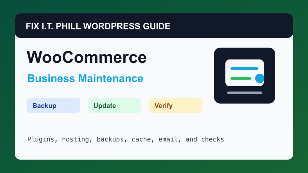 How to Check WooCommerce Orders After Maintenance WordPress maintenance tutorial for plugins, hosting, backups, cache, and verification