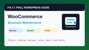 How to Check WooCommerce Orders After Maintenance WordPress maintenance tutorial for plugins, hosting, backups, cache, and verification