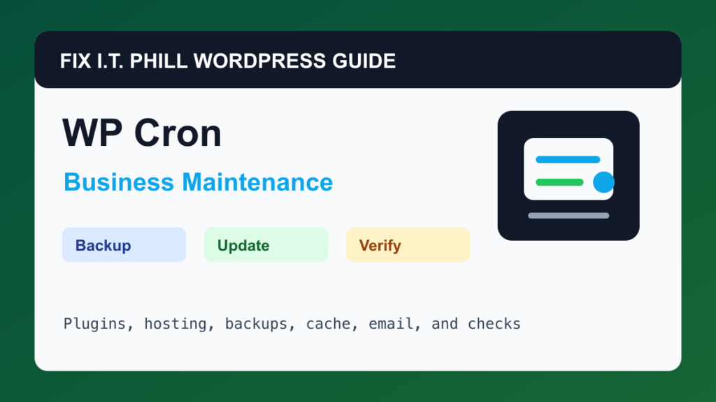 How to Check WordPress Cron Jobs and Scheduled Tasks WordPress maintenance tutorial for plugins, hosting, backups, cache, and verification