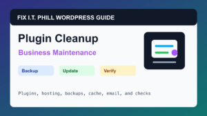 How to Clean Up Unused WordPress Plugins and Themes WordPress maintenance tutorial for plugins, hosting, backups, cache, and verification