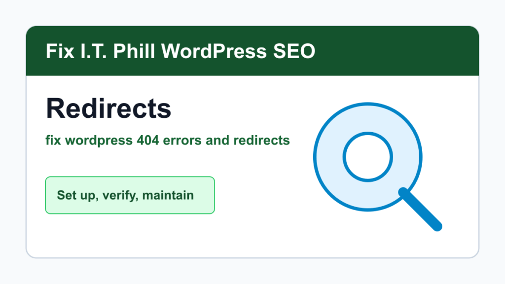 How to Fix WordPress 404 Errors and Redirects tutorial for WordPress SEO setup, verification, backups, and maintenance