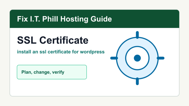 How to Install an SSL Certificate for WordPress tutorial for domain, DNS, SSL, business email, WordPress, and hosting verification