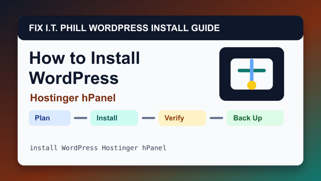 How to Install WordPress on Hostinger hPanel installation tutorial showing setup, verification, SSL, backups, and first-hour checks