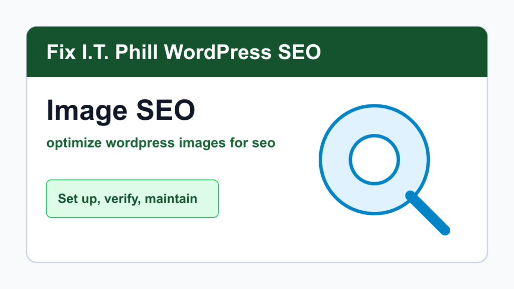How to Optimize WordPress Images for SEO tutorial for WordPress SEO setup, verification, backups, and maintenance