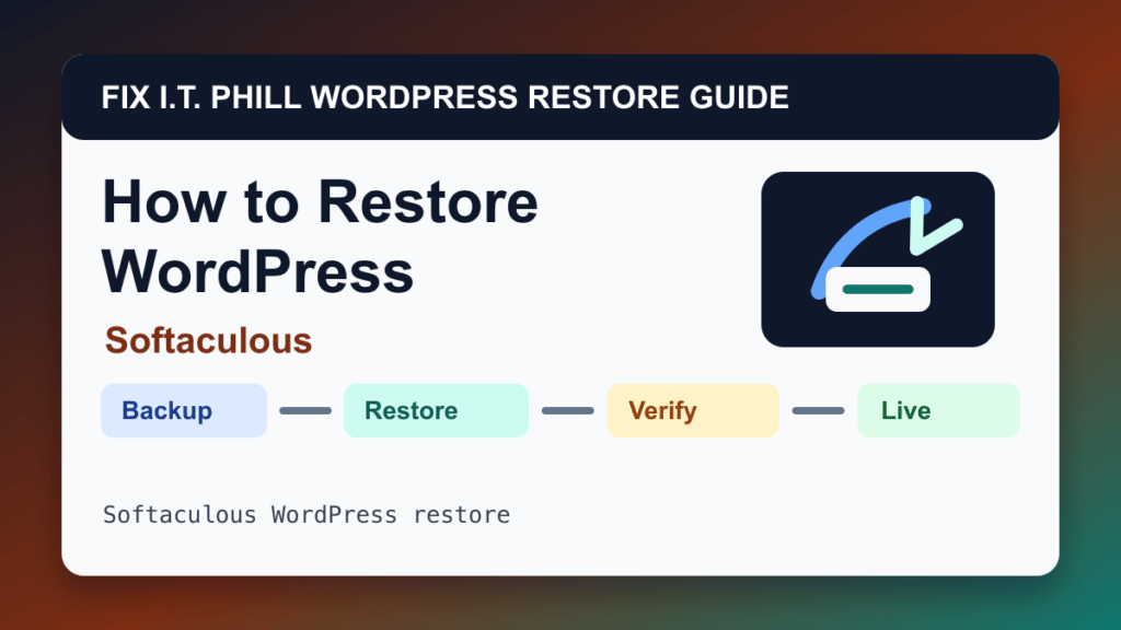 How to Restore WordPress by Softaculous restore tutorial showing backup restore verification and live-site checks