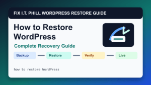 How to Restore WordPress: Complete Recovery Methods Guide restore tutorial showing backup restore verification and live-site checks