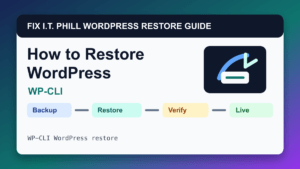 How to Restore WordPress with WP-CLI restore tutorial showing backup restore verification and live-site checks