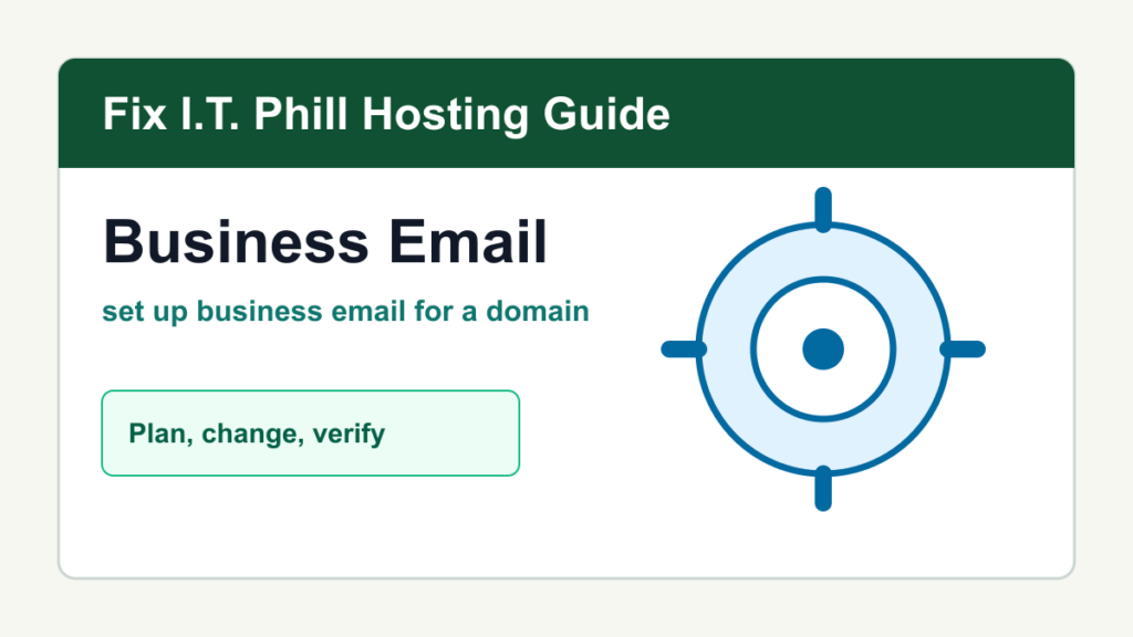 How to Set Up Business Email for a Domain tutorial for domain, DNS, SSL, business email, WordPress, and hosting verification