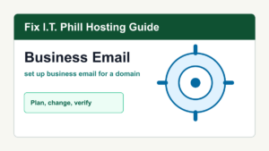 How to Set Up Business Email for a Domain tutorial for domain, DNS, SSL, business email, WordPress, and hosting verification