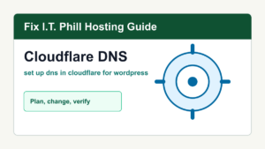 How to Set Up DNS in Cloudflare for WordPress tutorial for domain, DNS, SSL, business email, WordPress, and hosting verification