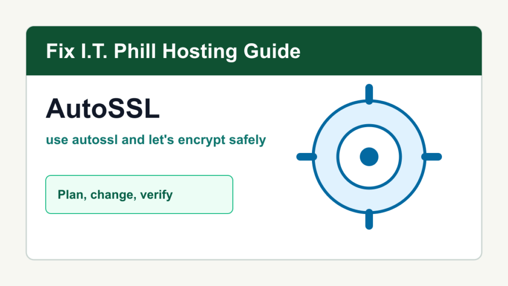 How to Use AutoSSL and Let's Encrypt Safely tutorial for domain, DNS, SSL, business email, WordPress, and hosting verification