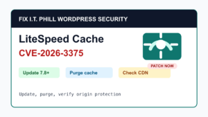 LiteSpeed Cache CVE-2026-3375 WordPress patch checklist for CDN origin exposure and cache verification