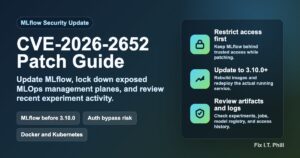 MLflow CVE-2026-2652 patch guide for exposed MLOps servers, Docker deployments, and Kubernetes workloads