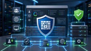 Nginx management server protected with firewall controls and update checks for CVE-2026-33032