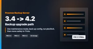 Proxmox Backup Server 3.4 to 4.2 upgrade path with maintenance mode and pbs3to4 checks