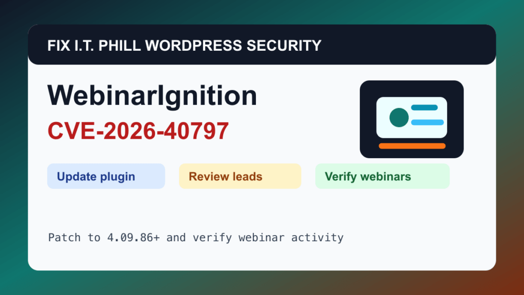 WebinarIgnition CVE-2026-40797 WordPress SQL injection patch guide for webinar registration sites