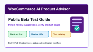 WooCommerce AI Product Advisor public beta install and product review checklist