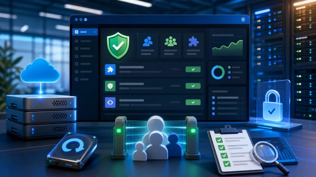 WordPress plugin dashboard protected with update checks and user access controls for CVE-2026-5127