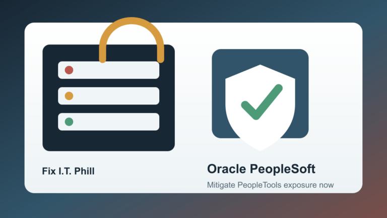 Oracle PeopleSoft CVE-2026-35273 mitigation checklist for PeopleTools servers, HTTP exposure, backups, logs, and patch planning