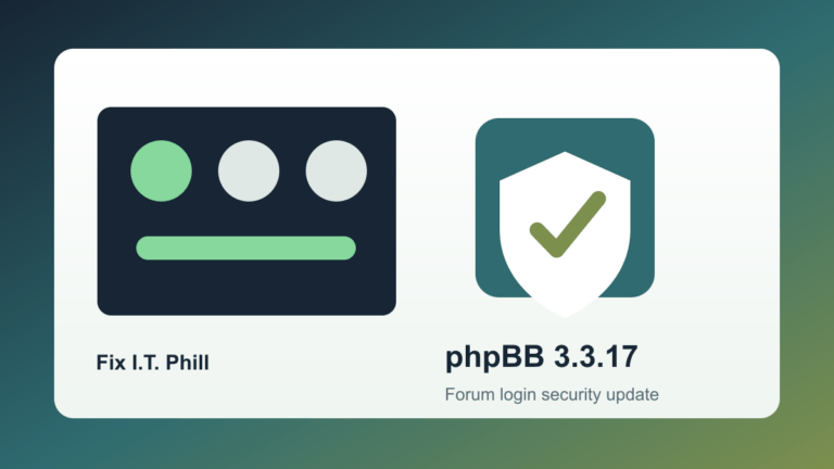 phpBB authentication bypass update checklist for forums, administrators, backups, OAuth login, and post-update verification