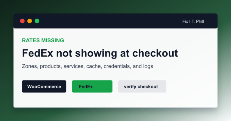 WooCommerce FedEx rates not showing troubleshooting checklist for shipping zones product dimensions and API credentials