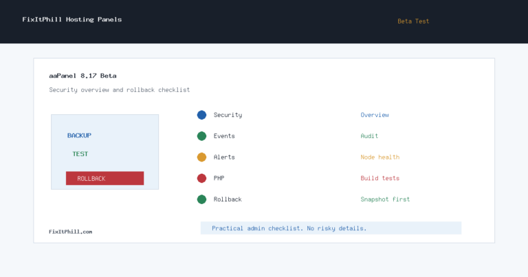 aaPanel 8.17.0 beta security overview monitoring and rollback checklist