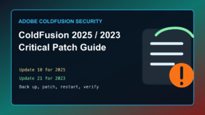 Adobe ColdFusion APSB26-68 patch guide for ColdFusion 2025 Update 10 and ColdFusion 2023 Update 21