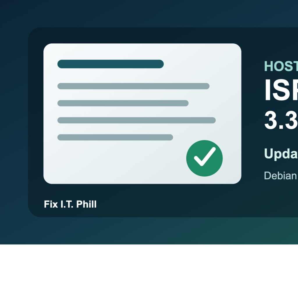 ISPConfig 3.3.1p1 hosting panel update checklist for Debian 13 Rspamd MySQL and customer workflow verification