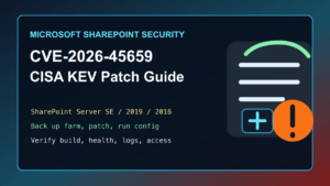 SharePoint Server CVE-2026-45659 CISA KEV patch guide for SharePoint Subscription Edition, 2019, and 2016