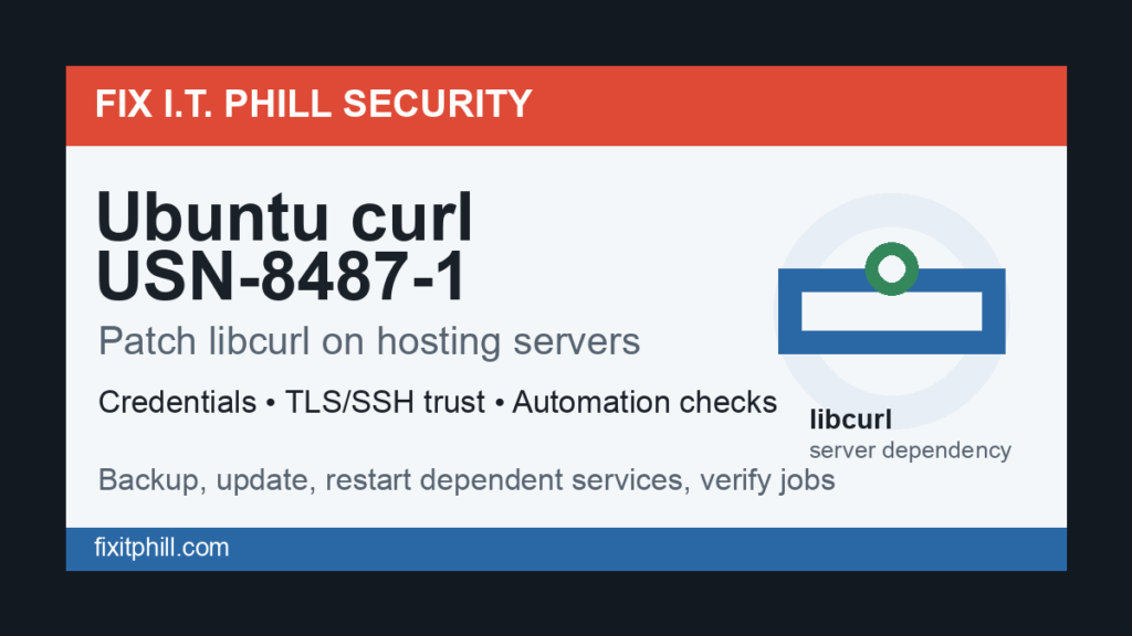 Ubuntu curl USN-8487-1 security update checklist for hosting servers and libcurl automation